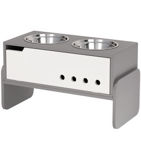 Elevated Dog Bowls, 3 Height Adjustable Raised Dog Bowls w/ Slow Feeder Mat, Stand, for Medium to Extra Large Dogs